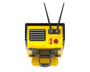 Fototapeta premium 3d renderer of speed camera with radar isolated on white background