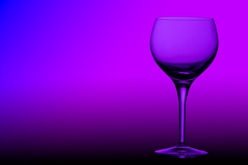 Wine Glass on Purple