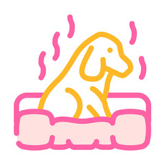 dog smell color icon vector illustration line