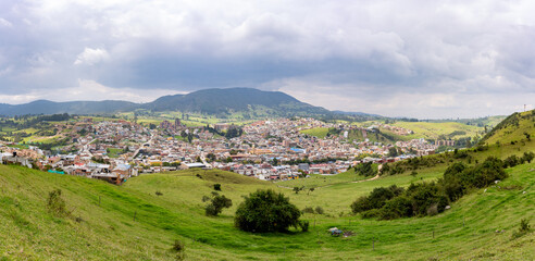 Fototapeta na wymiar panoramic view in La Calera, Cundinamarca, Colombia