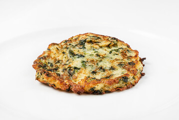 potato pancake on the white plate