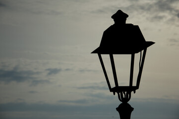 silhouette of a lantern