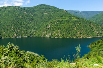 Landscape of Vacha Reservoir, Rhodope Mountains, Bulgaria