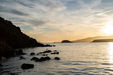Fototapeta na wymiar Image of a beach in a sunset