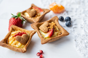 home made baking tartlet pastry selection 