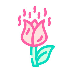 flowers smell color icon vector illustration line