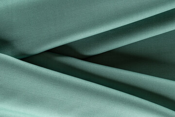 soft green draped fabric, background, texture