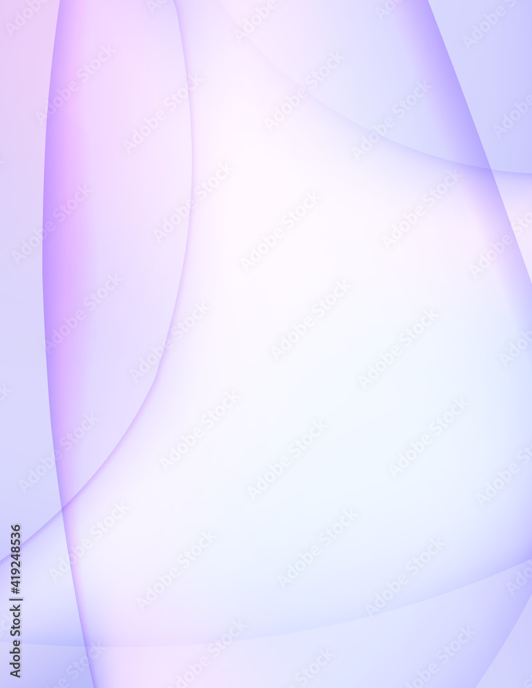 Poster light blue violet background with translucent shapes. minimal wallpaper