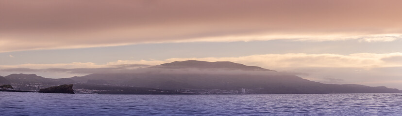 Morning light at the atlantic ocean, Azores islands.