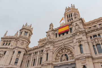 Fototapeta na wymiar Cibeles Palace - formerly Communications Palace, now Madrid City Hall