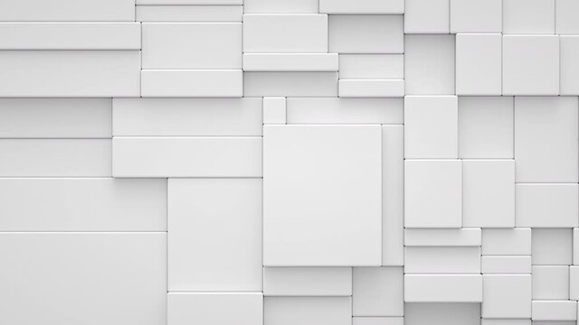 Abstract motion background from random moving cube blocks, seamless loop animation