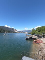 Fototapeta na wymiar View of Lake Maggiore, Piedmont - Italy