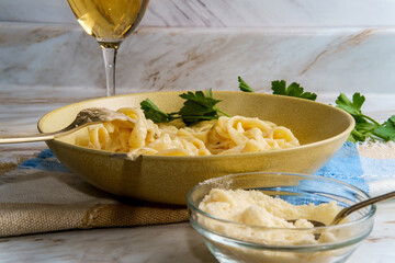 Italian Fettuccine Alfredo Dinner