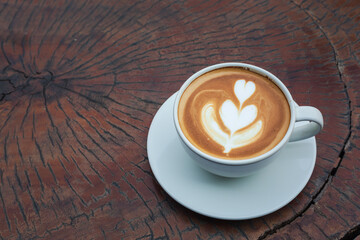 cup of coffee with cinnamon