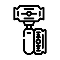 blade callus remover line icon vector illustration