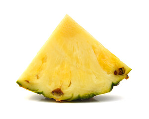 Pineapple slices isolated on white background 