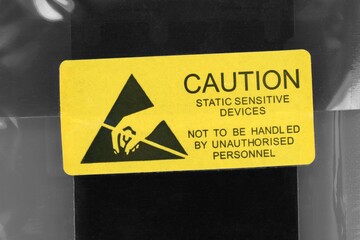 caution static sensitive devices packet