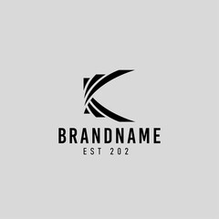 K letter logo icon design illustration