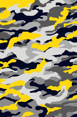 camouflage pattern, yellow and black background