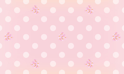 桜ドット背景ピンク