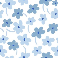 Cute floral seamless pattern. Bright illustration, can be used for creating card, invitation card for wedding,wallpaper and textile.