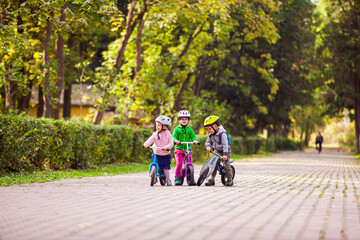 Kids striving to win while cycling competition