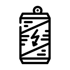 Fototapeta premium energy drink line icon vector illustration line