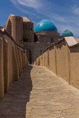 Khoja Ahmed Yasawi mausoleum and the old city walls of Turkistan, Kazakhstan