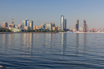 Fototapeta na wymiar View of Baku skyline, Azerbaijan