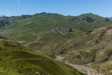 Obraz premium Jek village in Caucasus mountains, Azerbaijan