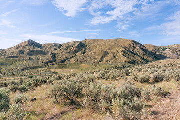 Mesa in Washington state under a blue sky