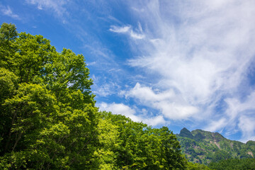 blue sky and clouds