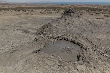 Mud volcano in Gobustan, Azerbaijan