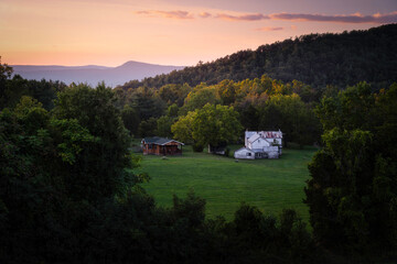 An old farming homestead near Luray, Virginia just outside Shenandoah National Park on a pretty...