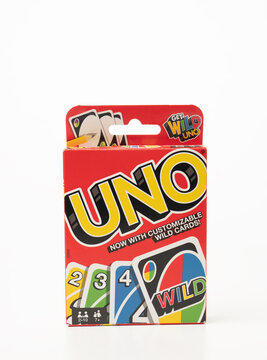 UNO Deck of cards illustrative editorial photographed on 02 22 2021 in Clarkston MI USA