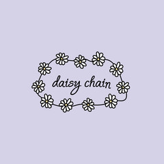 Obraz na płótnie Canvas daisy chain, flowers, floral, logo 