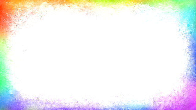 watercolor rainbow frame 4K size