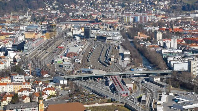 Train station of Innsbruck in Austria.