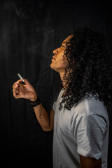 Fototapeta premium man smoking cigarette