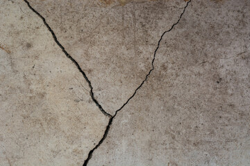 Obraz premium cracked and worn cement wall surface texture, background