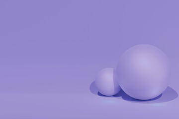 background abstraction balls with gold blue 3D render