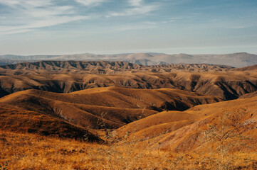 Picturesque mountains in Peru. Highlands of Peru, valley Kolka.