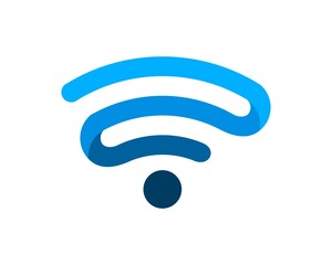 Modern WIFI symbol in blue colors
