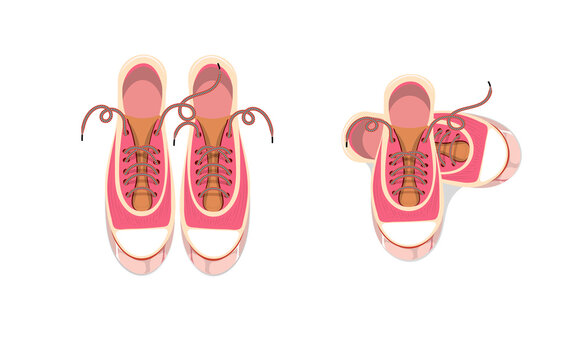 Vector illustration of  pair of sneakers ,shoes