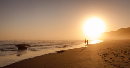 Proposal at sunset on a beach