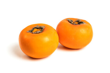 Persimmon fruits
 isolated on white background