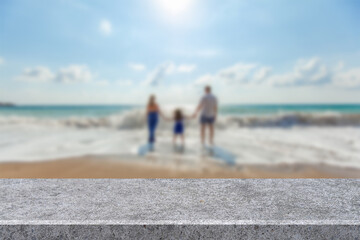 Wooden board empty table in front of blurred background. can be used for display or montage your products.Mock up for display of product