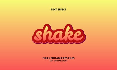 editable shake text effect template used for logos and brand titles or titles