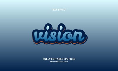 editable vision text effect template used for logos and brand titles or titles