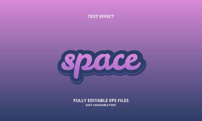 editable space text effect template used for logos and brand titles or titles